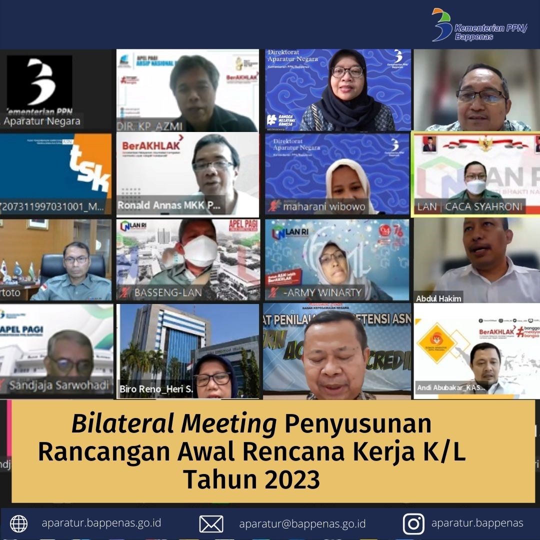 Bilateral Meeting Penyusunan Rancangan Awal Rencana Kerja K/L Tahun 2023.