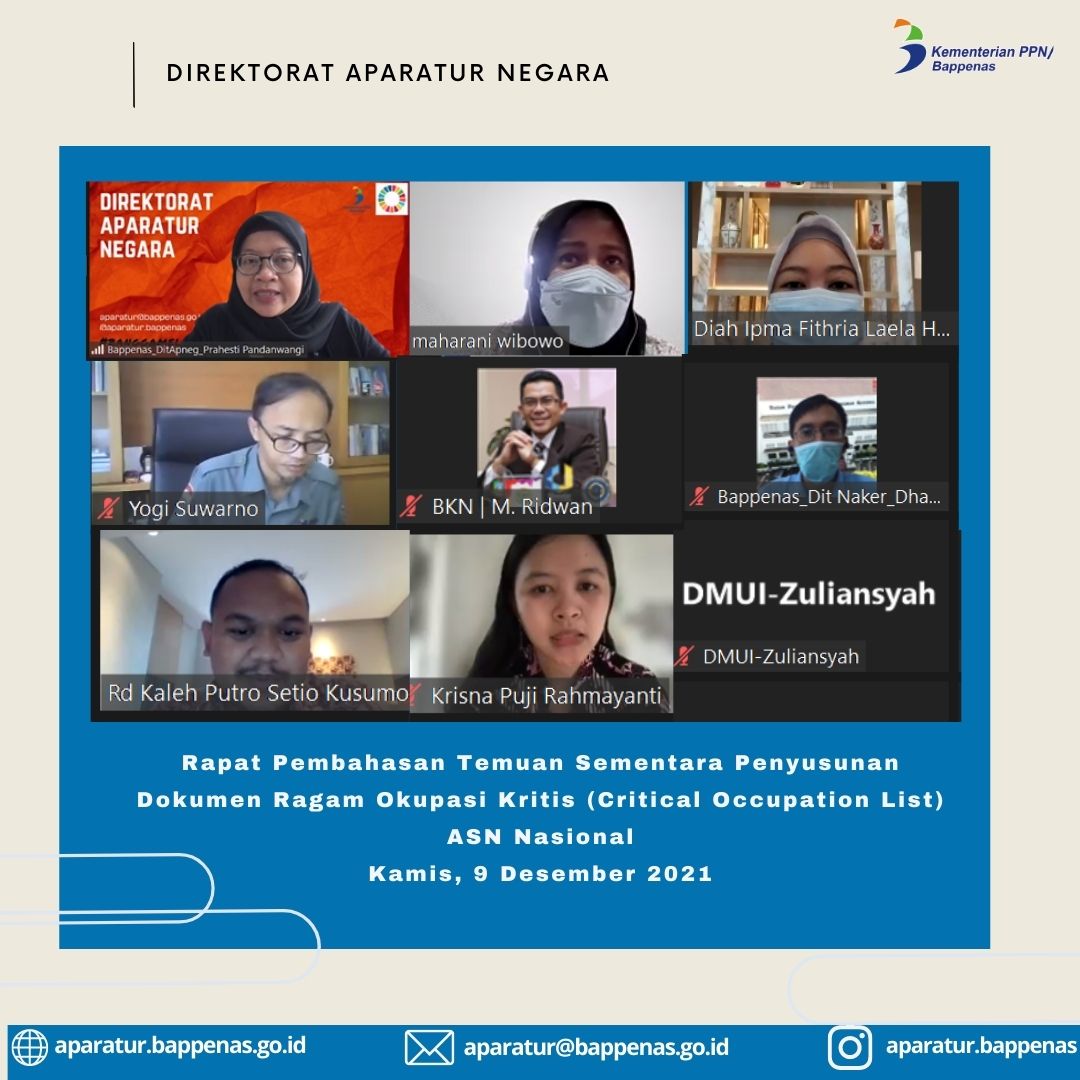 Rapat Pembahasan Temuan Sementara Penyusunan Dokumen Ragam Okupasi Kritis (Critical Occupation List) ASN Nasional Jakarta